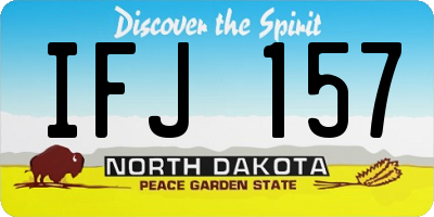 ND license plate IFJ157