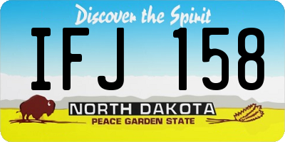 ND license plate IFJ158