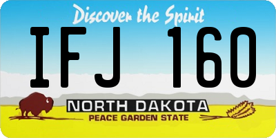 ND license plate IFJ160