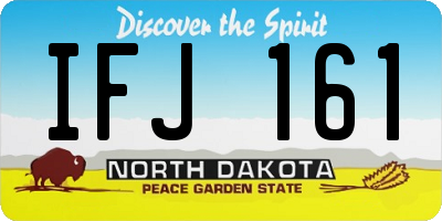 ND license plate IFJ161