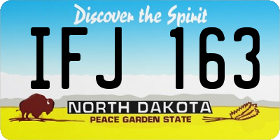 ND license plate IFJ163