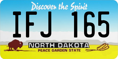ND license plate IFJ165