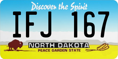 ND license plate IFJ167