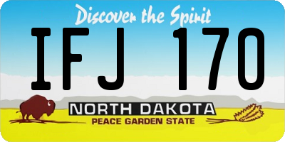 ND license plate IFJ170