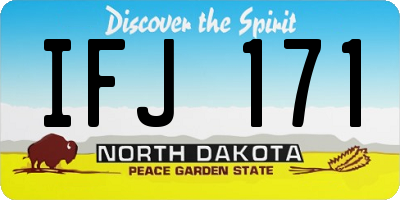 ND license plate IFJ171