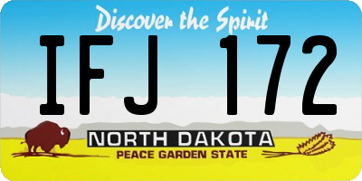 ND license plate IFJ172