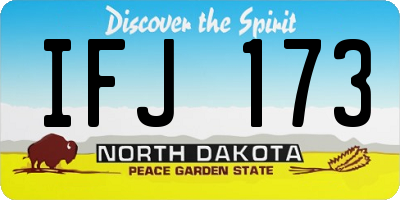 ND license plate IFJ173