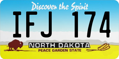 ND license plate IFJ174
