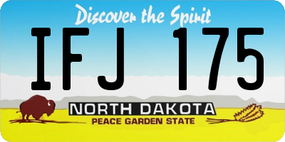 ND license plate IFJ175