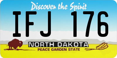 ND license plate IFJ176