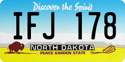 ND license plate IFJ178
