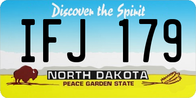 ND license plate IFJ179