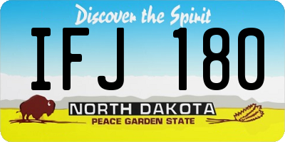 ND license plate IFJ180