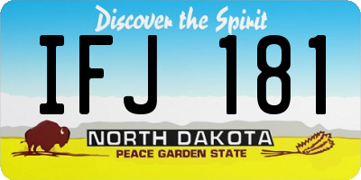 ND license plate IFJ181
