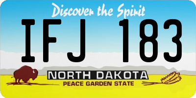 ND license plate IFJ183