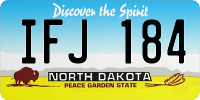 ND license plate IFJ184
