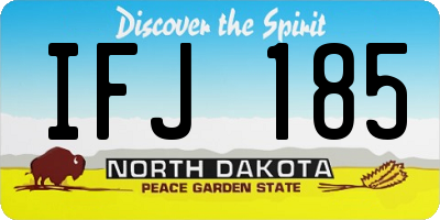ND license plate IFJ185