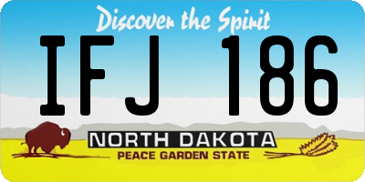 ND license plate IFJ186