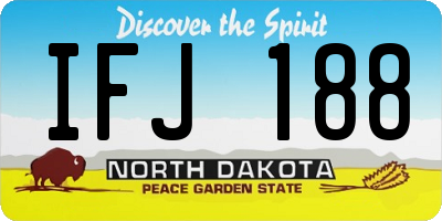 ND license plate IFJ188