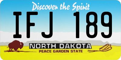 ND license plate IFJ189