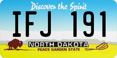 ND license plate IFJ191