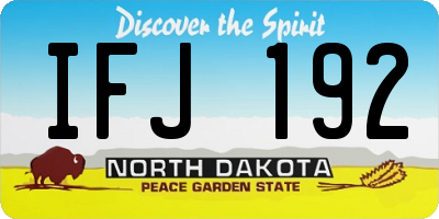 ND license plate IFJ192