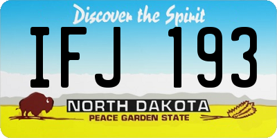 ND license plate IFJ193