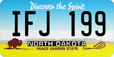 ND license plate IFJ199
