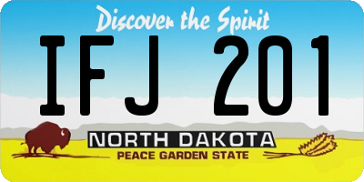 ND license plate IFJ201