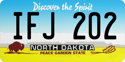 ND license plate IFJ202
