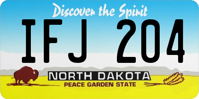 ND license plate IFJ204