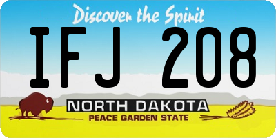 ND license plate IFJ208