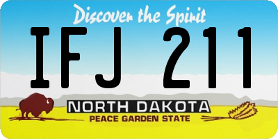 ND license plate IFJ211