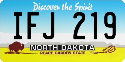 ND license plate IFJ219