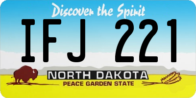 ND license plate IFJ221