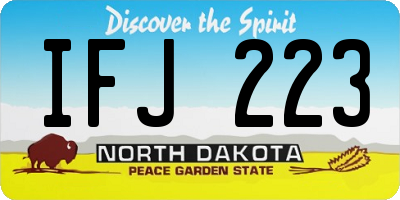 ND license plate IFJ223