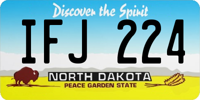 ND license plate IFJ224