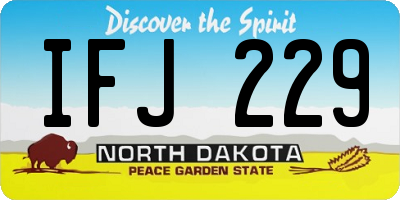 ND license plate IFJ229