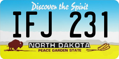 ND license plate IFJ231