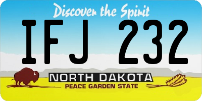 ND license plate IFJ232