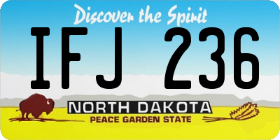 ND license plate IFJ236