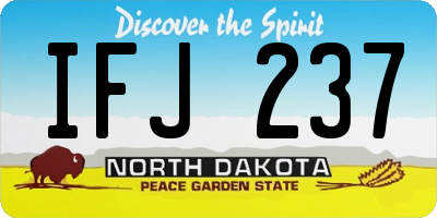ND license plate IFJ237