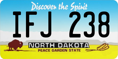 ND license plate IFJ238