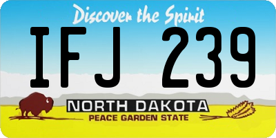ND license plate IFJ239