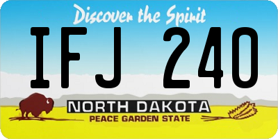 ND license plate IFJ240