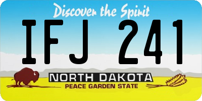 ND license plate IFJ241