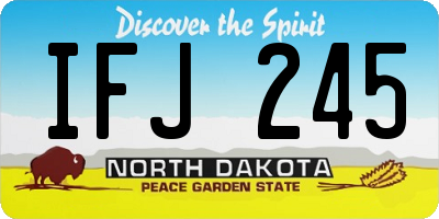 ND license plate IFJ245