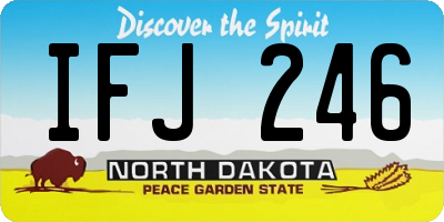 ND license plate IFJ246