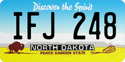 ND license plate IFJ248