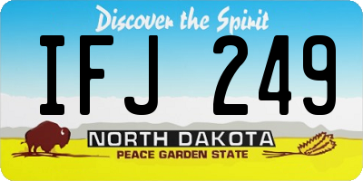 ND license plate IFJ249